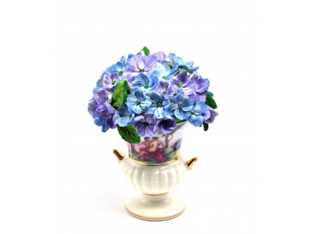 Flowers Pot influenced by elegant Richard-Ginori designs