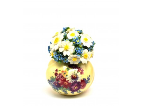 Flowers Pot in the style of Royal Worcester